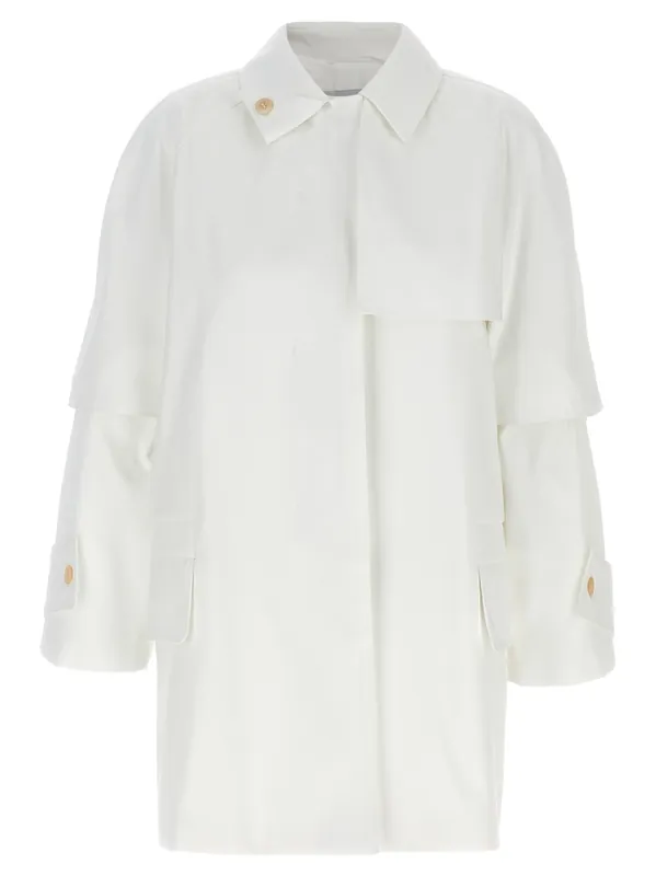 Baba Coats And Trench Coats White - Max Mara