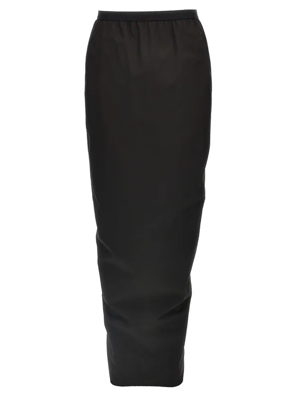Pillar Long Skirts Black - Rick Owens