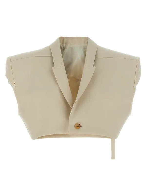 Micro Tatlin Gilet Beige - Rick Owens