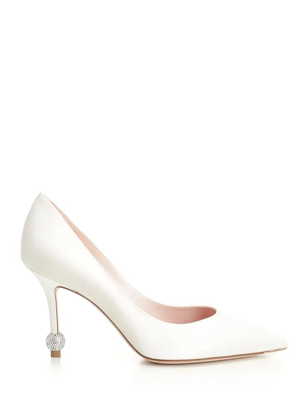 Jewel Heel Pumps White - Roger Vivier