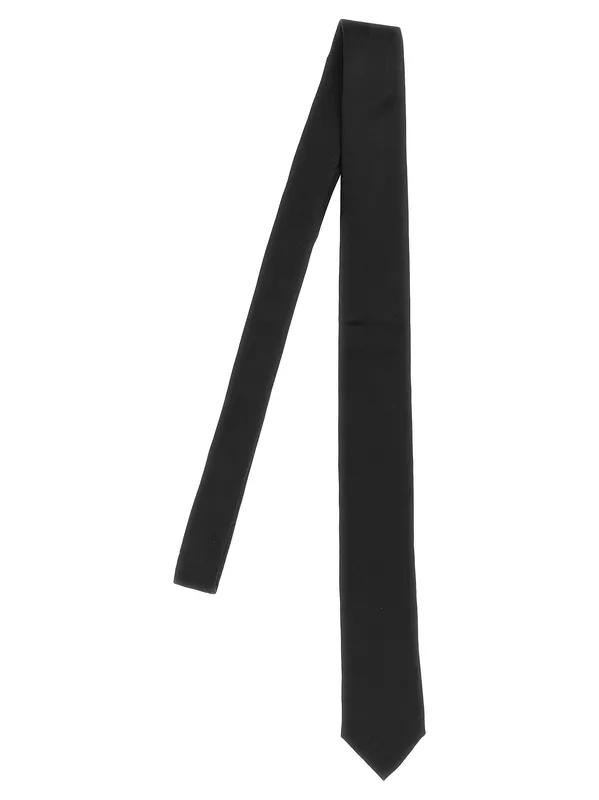 Jacquard Logo Tie Ties And Papillon Black - Dolce & Gabbana