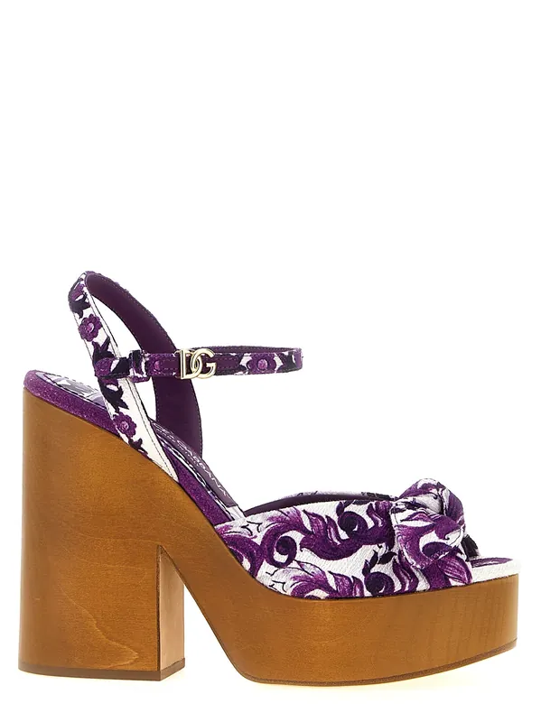 Maiolica Sandals Purple - Dolce & Gabbana