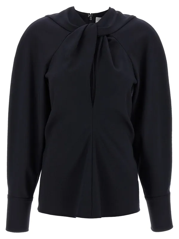 Twist Detail Shirt And Blouse Blue - Victoria Beckham