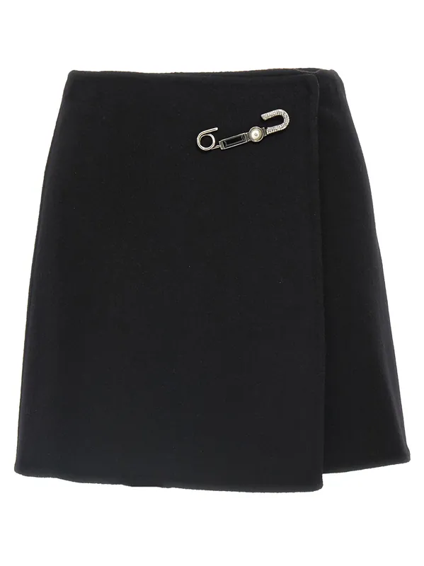 Jewel Pin Skirt Skirts Black - Ermanno Scervino