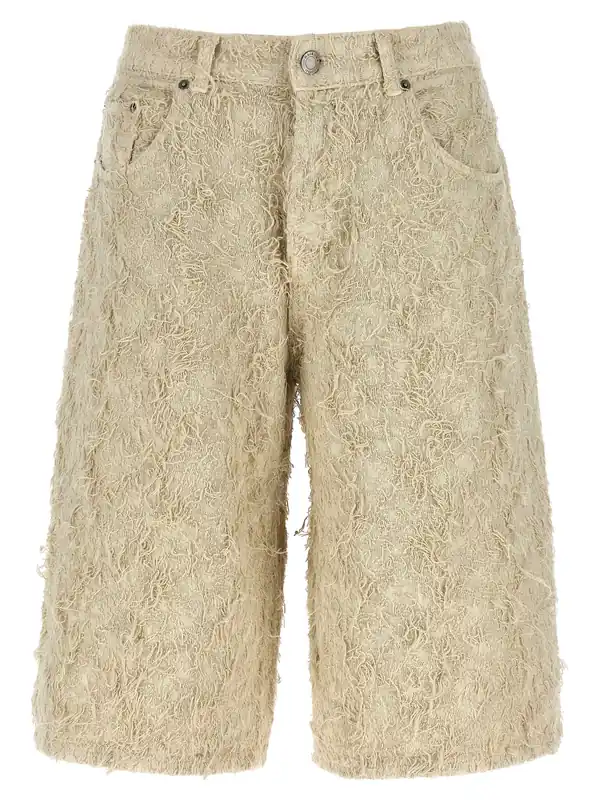 Becky Fur Denim Bermuda And Short Beige - Haikure