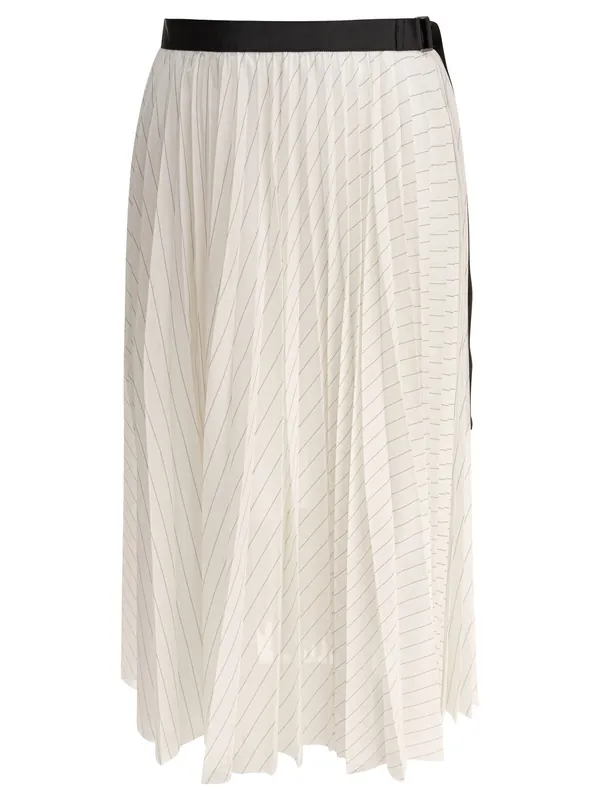 Pleated Skirt Skirts White - Sacai