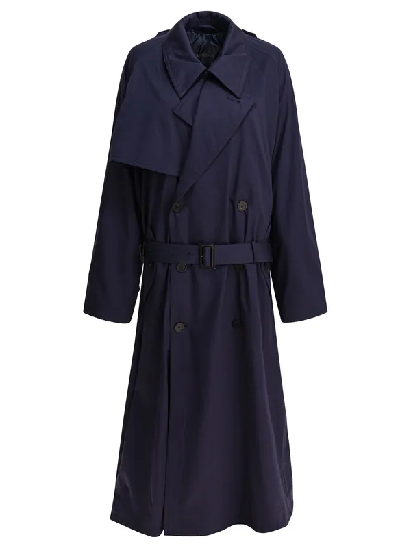 Cotton Trench Coat Jackets And Coats Blue - Balenciaga