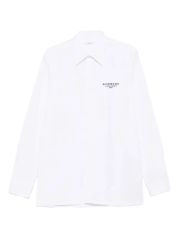 Classic Fit Shirt With Givenchy Logo Print