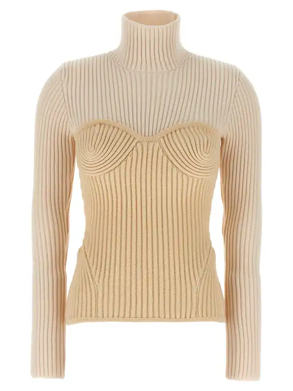 Corset Sweater Sweaters And Cardigans Beige - Jean Paul Gaultier
