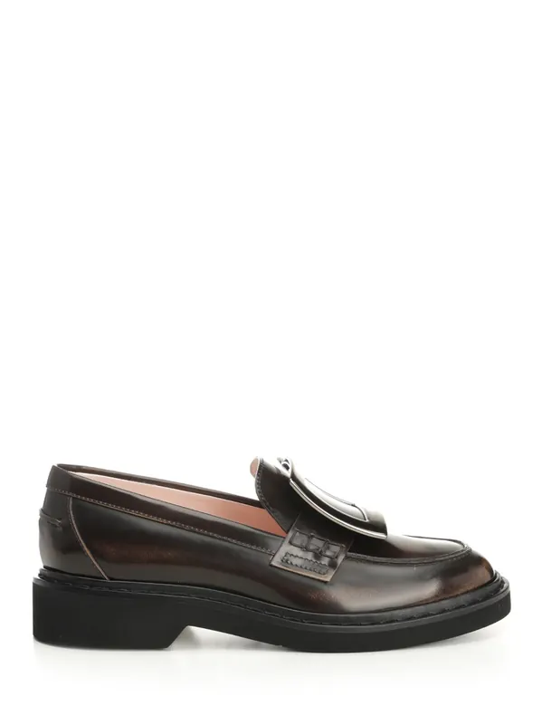 Viv' Rangers Leather Loafers Scarpe Basse Brown - Roger Vivier