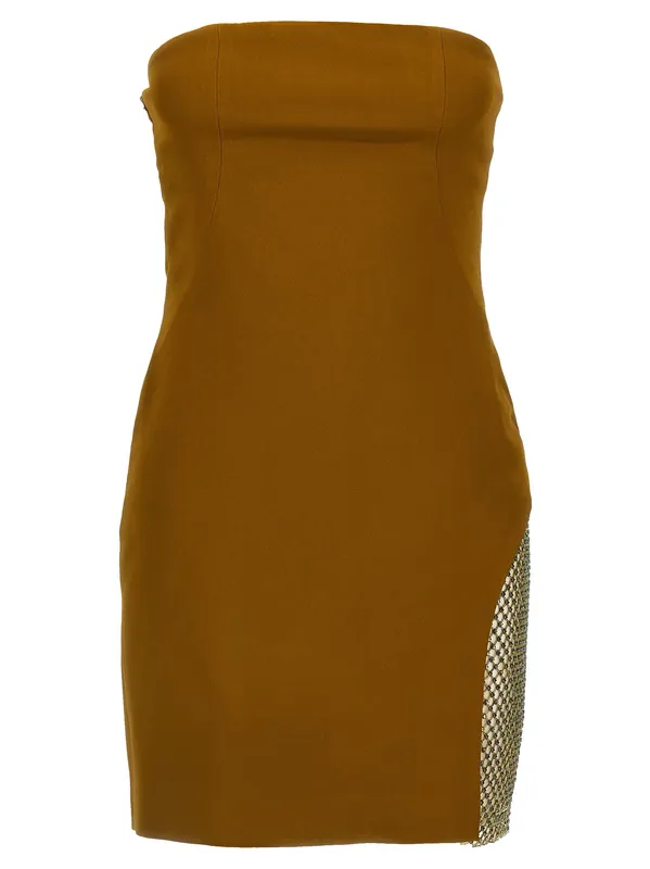 Sequin Insert Dress Dresses Green - The Attico