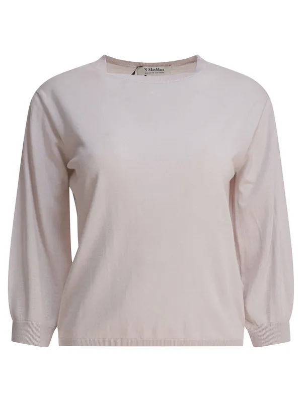 Wool And Cashmere Crewneck Sweater Knitwear Grey - Max Mara S