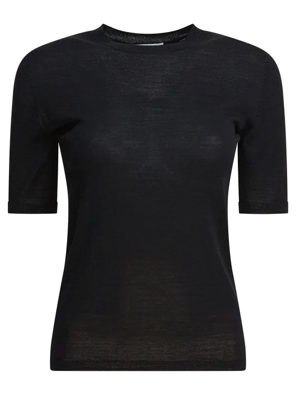 Basic Wool Sweater T-Shirts Black