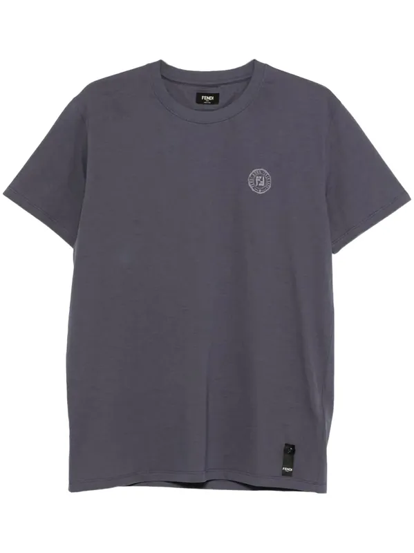 Ff Postcards Logo Print Cotton T-Shirt
