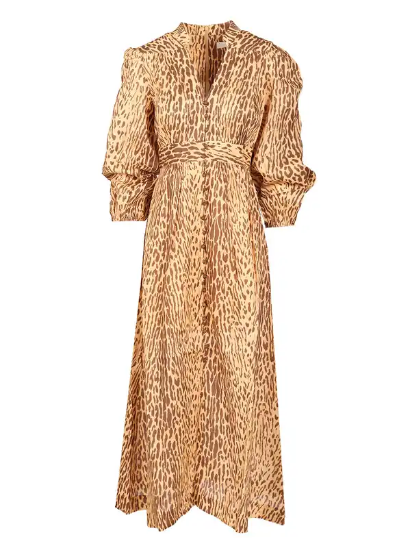 Leopard Print Midi Dress Dresses Animalier - Zimmermann