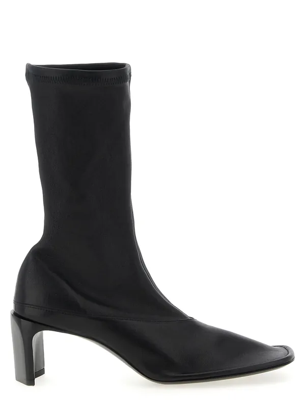 Nappa Ankle Boots Boots And Ankle Boots Black - Jil Sander