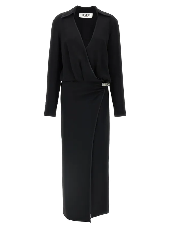 Wrap Dress Dresses Black - The Attico