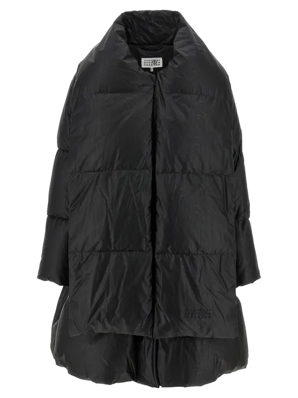 Scarf Down Jacket Puffer Jackets Black - MM6 Maison Margiela