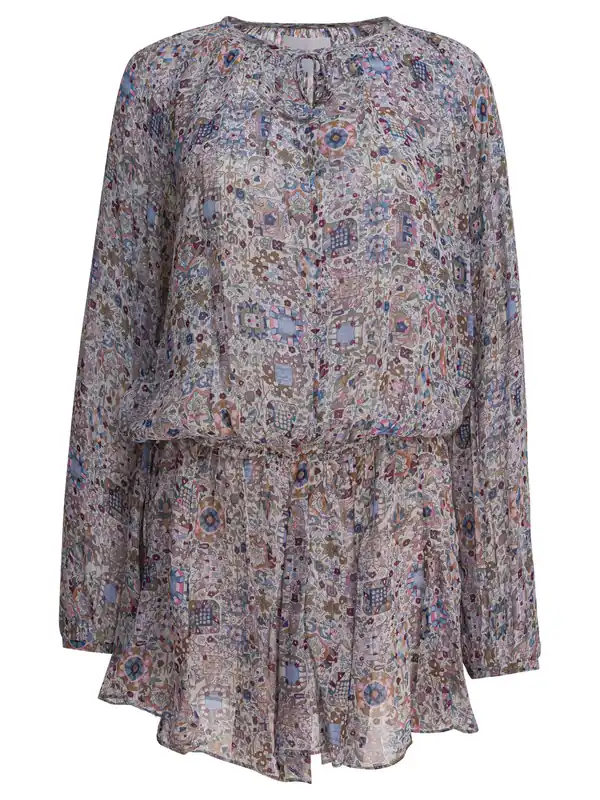 Floral Flared Dress Dresses Beige - Isabel Marant ÉToile