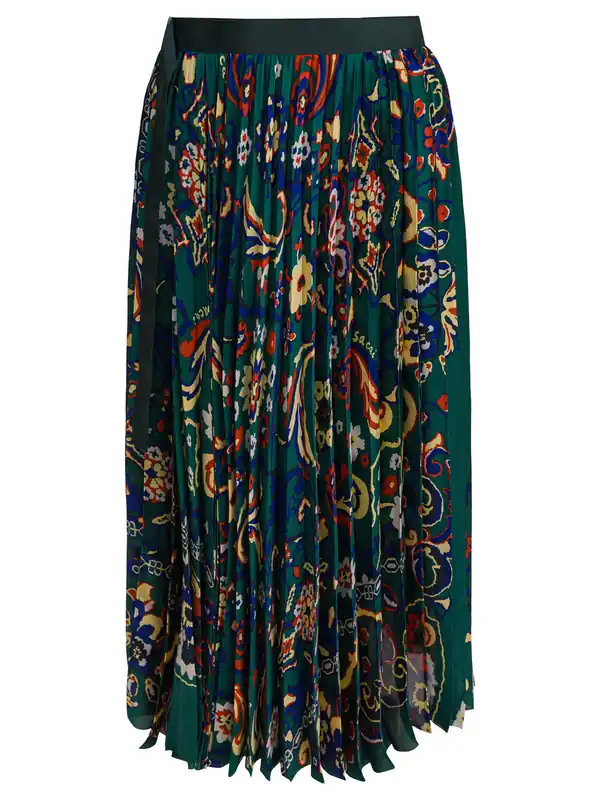 Floral Print Skirt Skirts Green - Sacai
