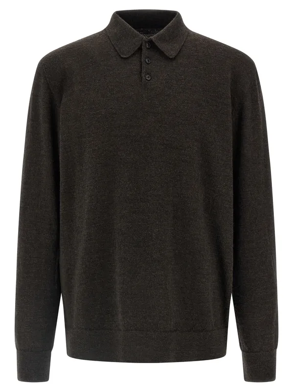 Suede Patch Shirt Polo Brown - Maison Margiela