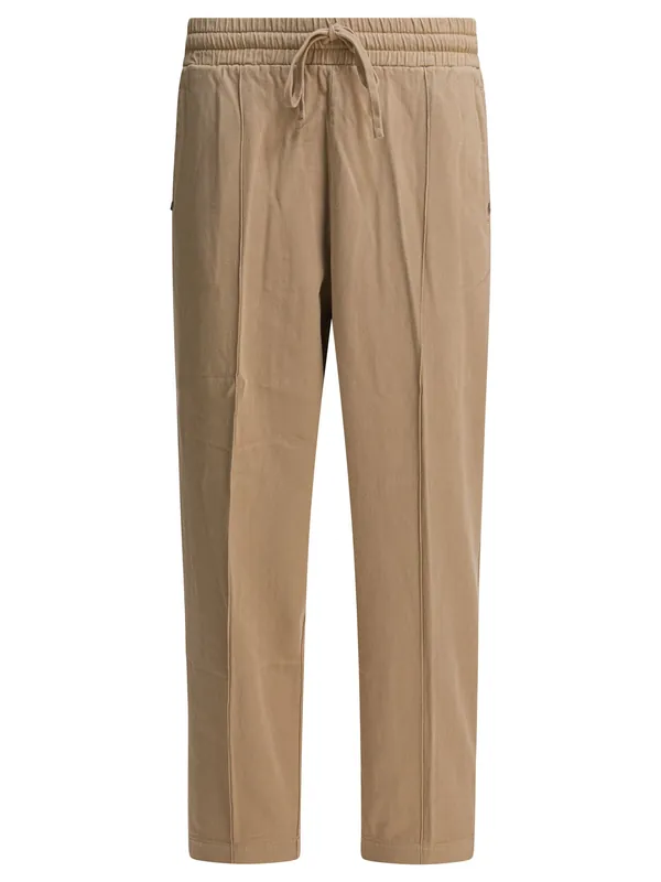 Drawstring Pants Trousers Beige - Altum