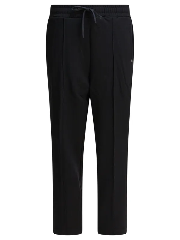 Pants With Elasticized Waist Trousers Black - Altum