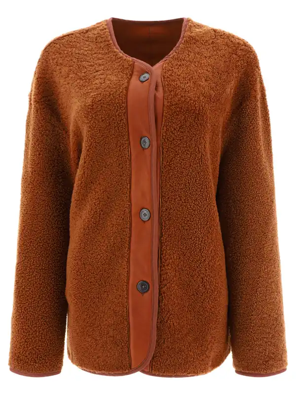 Shearing Reversible Jacket Jackets And Coats Beige - Giovi