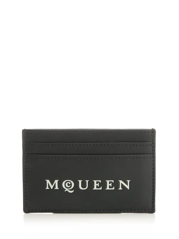 Mcqueen Card Holder Wallets Black - Alexander McQueen