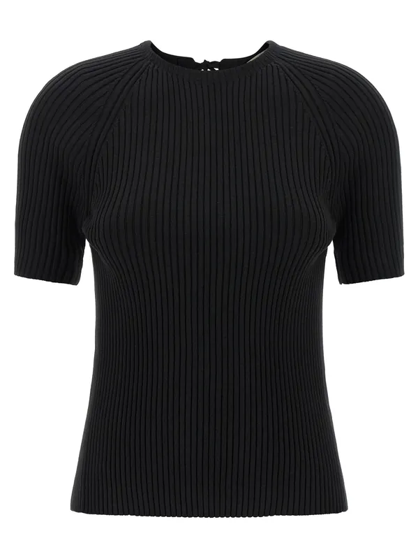 Back Closure Sweater Sweaters And Cardigans Black - Tory Burch