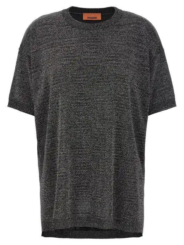Knitted T-Shirt Sweaters And Cardigans Silver