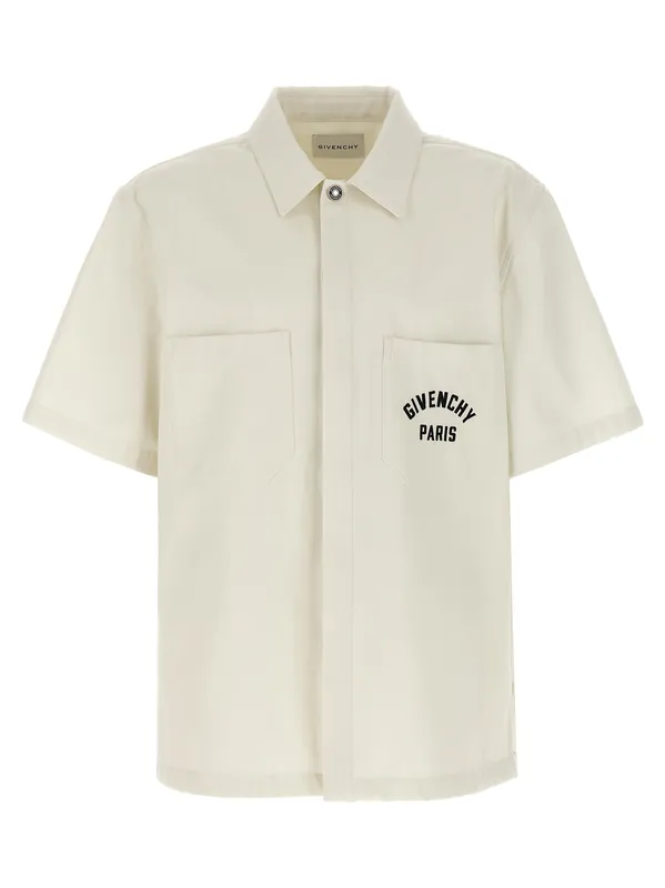 Logo Embroidery Shirt Shirt And Blouse Beige - Givenchy