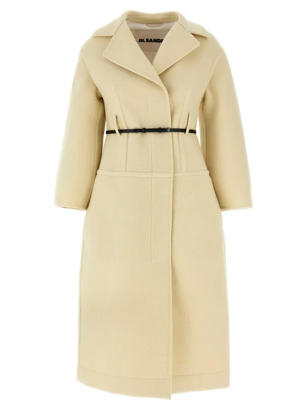 02 Coats And Trench Coats White - Jil Sander