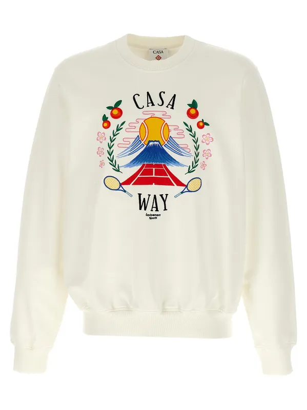Casa Way Mountain Sweatshirt White - Casablanca
