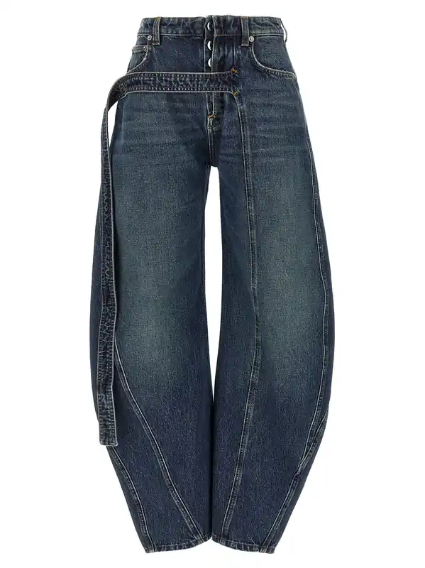The Blue Denim Strap Jeans Light Blue - Jean Paul Gaultier