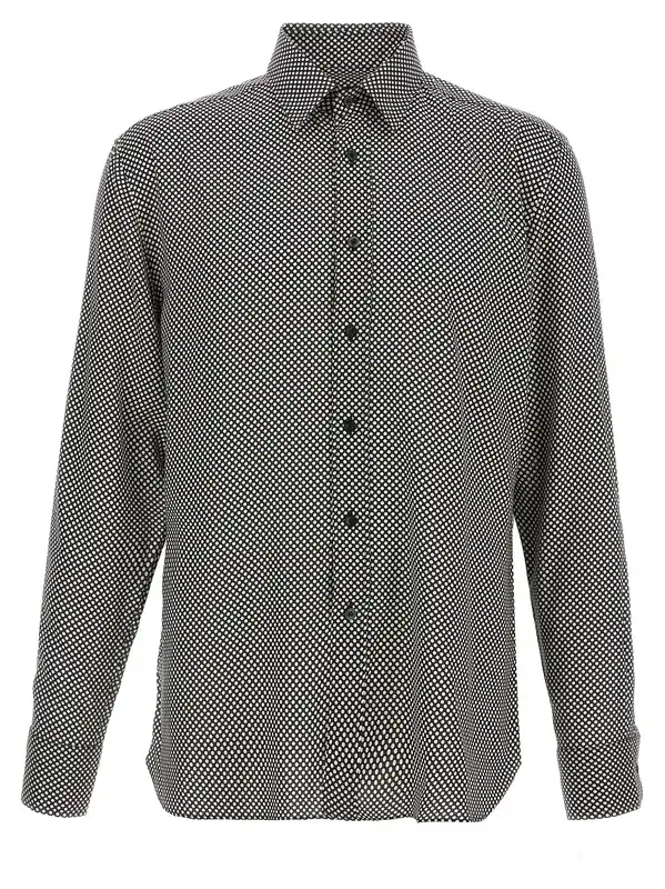 Polka Dot Shirt Shirt And Blouse White/Black - Tom Ford