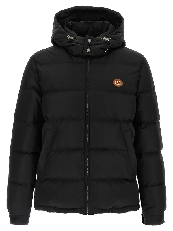 Vlogo Signature Puffer Jackets Black - Valentino Garavani