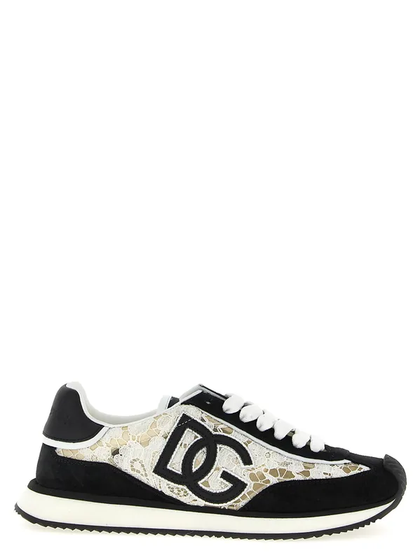 Dg Cushion Sneakers White/Black - Dolce & Gabbana