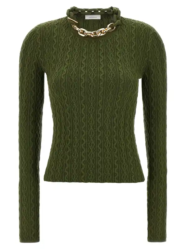 Necklace Sweater Sweaters And Cardigans Green - Rabanne