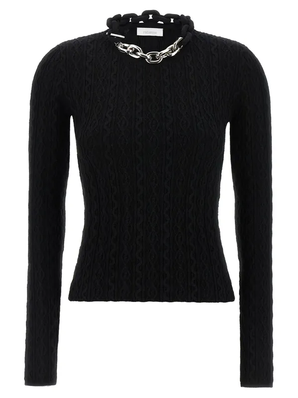 Necklace Sweater Sweaters And Cardigans Black - Rabanne