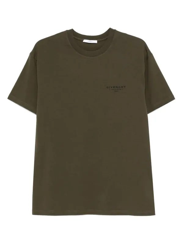 Cotton T-Shirt With Givenchy Stamp Print