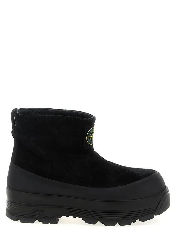 Suede Ankle Boots Boots And Ankle Boots Black - Stone Island