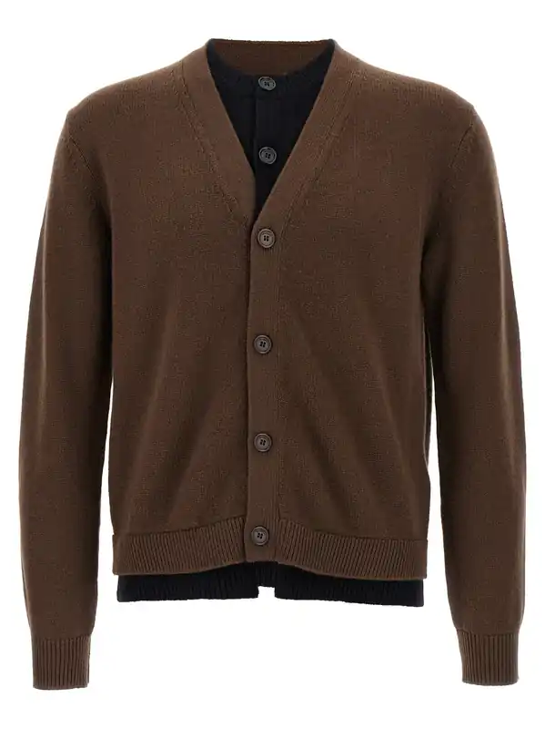 Contrast Layered Sweaters And Cardigans Brown - JW Anderson