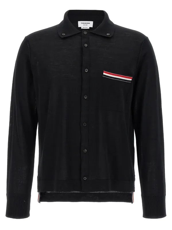 Button Down Sweaters And Cardigans Black - Thom Browne
