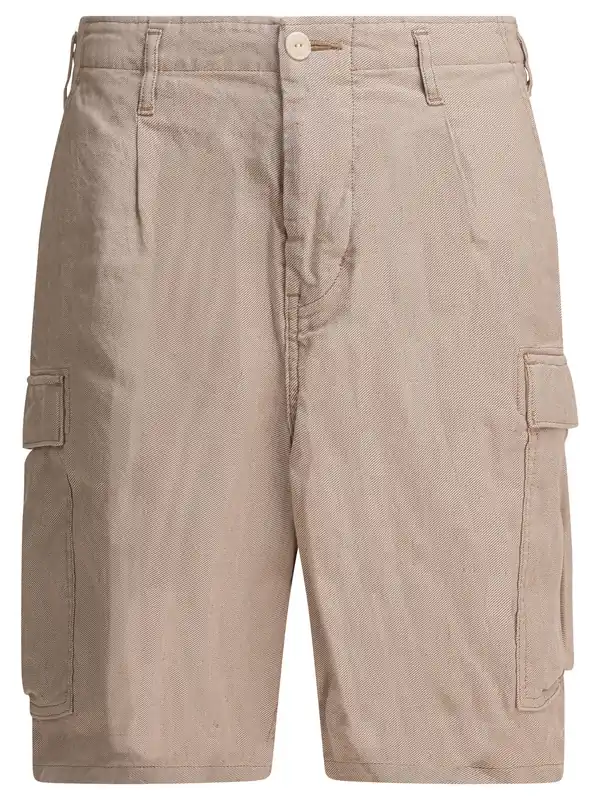Linen Cargo Shorts Beige - Nonnative