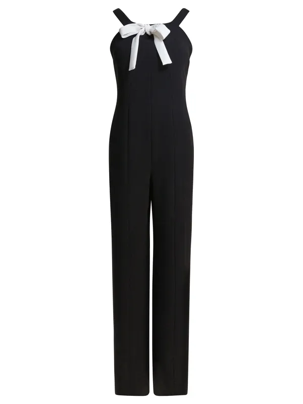Jumpsuit With Bow And Zipper Dresses Black - Max Mara Pianoforte