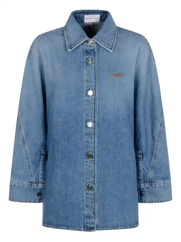 Short Cocoon Denim Shirt - Givenchy