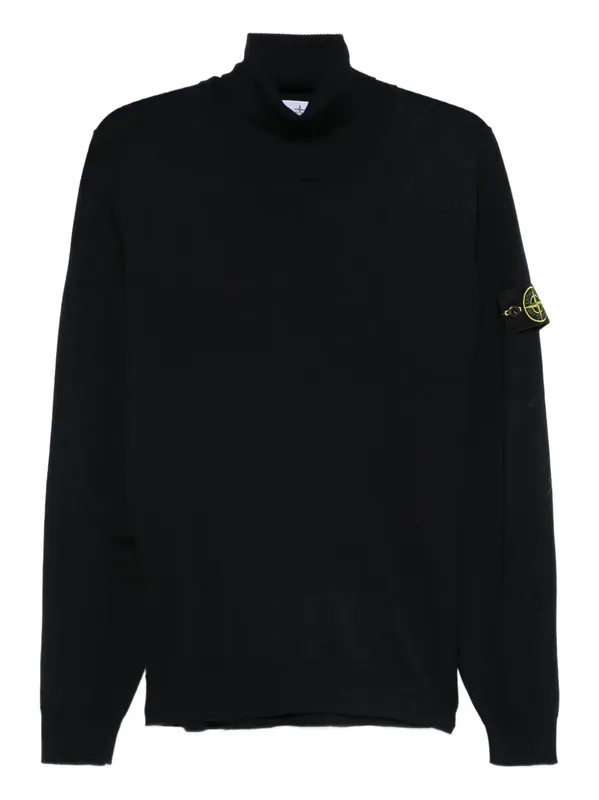 Ribbed Wool Turtleneck Sweater - Stone Island