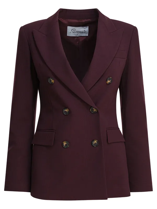 Blazer Double-Breasted Jackets And Coats Bordeaux