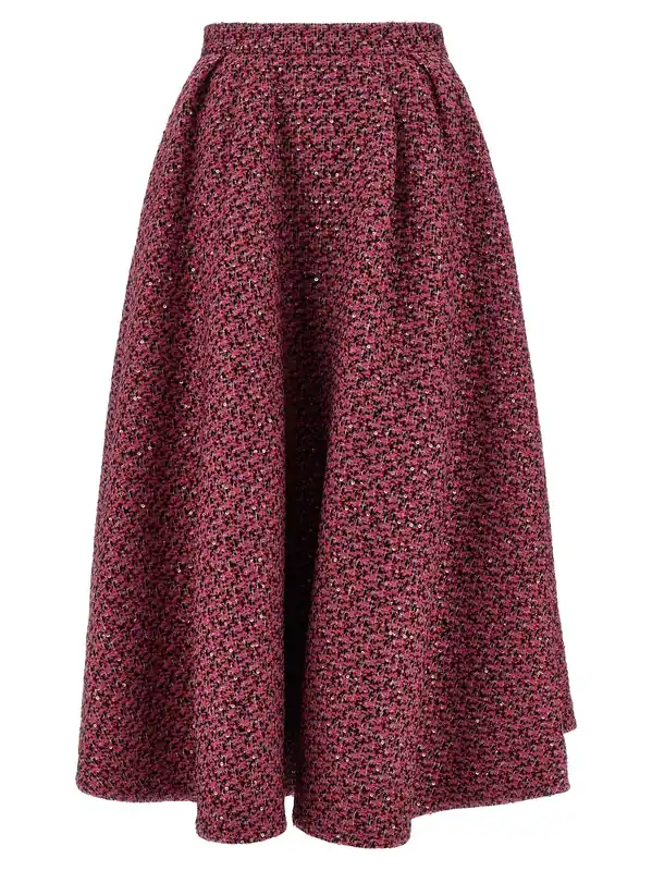 Tweed Skirt Skirts Pink - Alessandra Rich